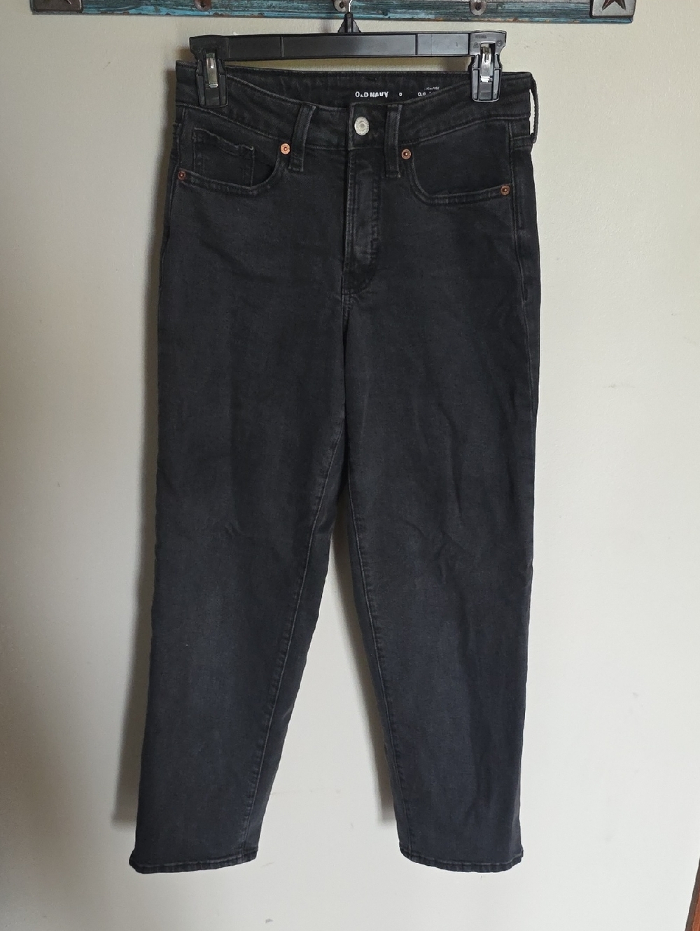 Old Navy Women's Black High-Rise O.G. Loose Secret Smooth Pockets Jeans